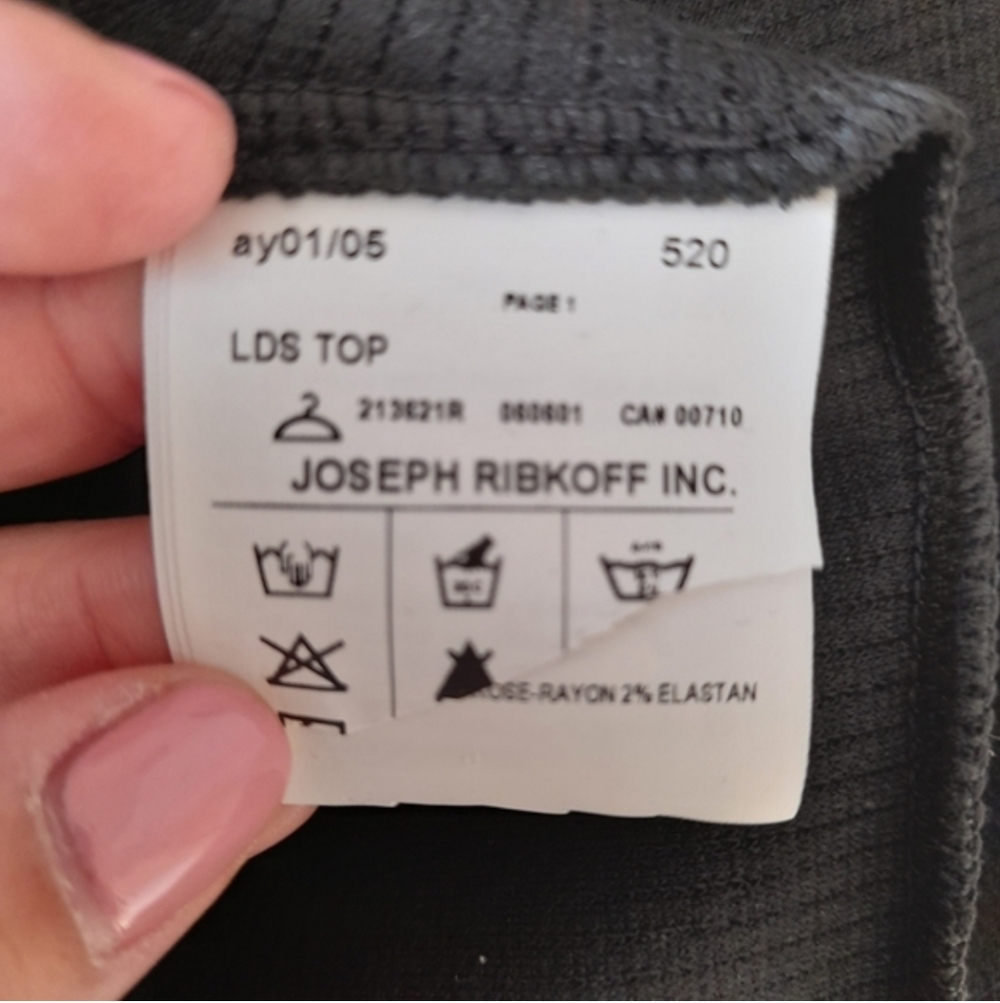 Joseph Ribkoff Black Cowl Neck Sweater with Zipper Accent Size 8 - Picture 6 of 6